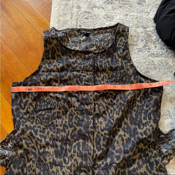 Banana Republic Women's 2 Leopard Animal Sleeveless Pants Romper Tie Belt - Picture 8 of 10